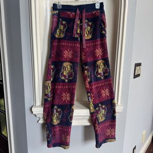 Harry Potter Gryffindor Striped Winter Soft Pajama Pants with Pockets Size XS